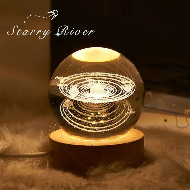 3D Glowing Crystal Ball Night Light