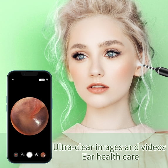 Ear Wax Removal Tool, 1920P HD Ear Cleaner with 6 LED Lights, 3mm Mini Visual Ear Camera, Ear Cleaning Kit for iPhone, iPad, Android