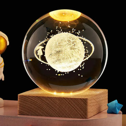 3D Glowing Crystal Ball Night Light
