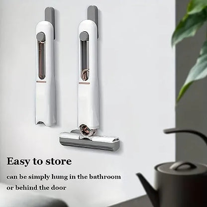 Portable Mini Mop,Self-Squeeze Mini Mop for Small Spaces,Wet and Dry Desktop Cleaning Mini Mop,Hand Free Squeeze Mop for Bathroom,Kitchen