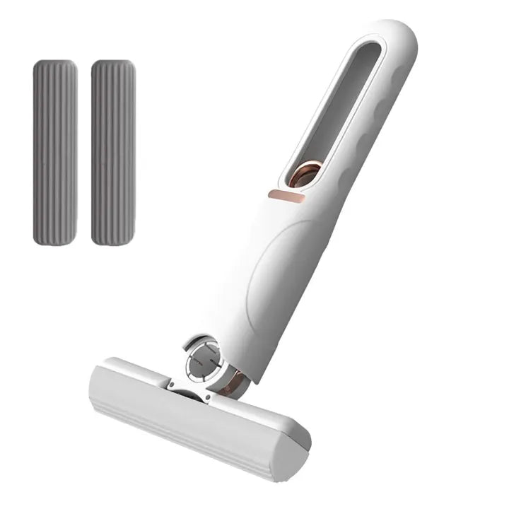 Portable Mini Mop,Self-Squeeze Mini Mop for Small Spaces,Wet and Dry Desktop Cleaning Mini Mop,Hand Free Squeeze Mop for Bathroom,Kitchen